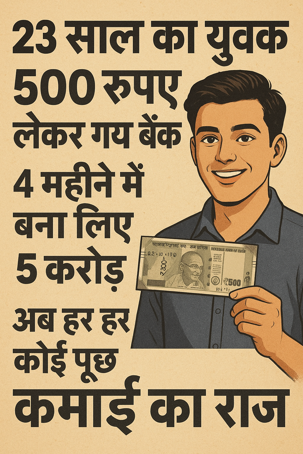 हाथरस – 23 साल का युवक 500 रुपए लेकर गया बैंक, 4 महीने में बना लिए 5 करोड़, अब हर कोई पूछ रहा कमाई का राज